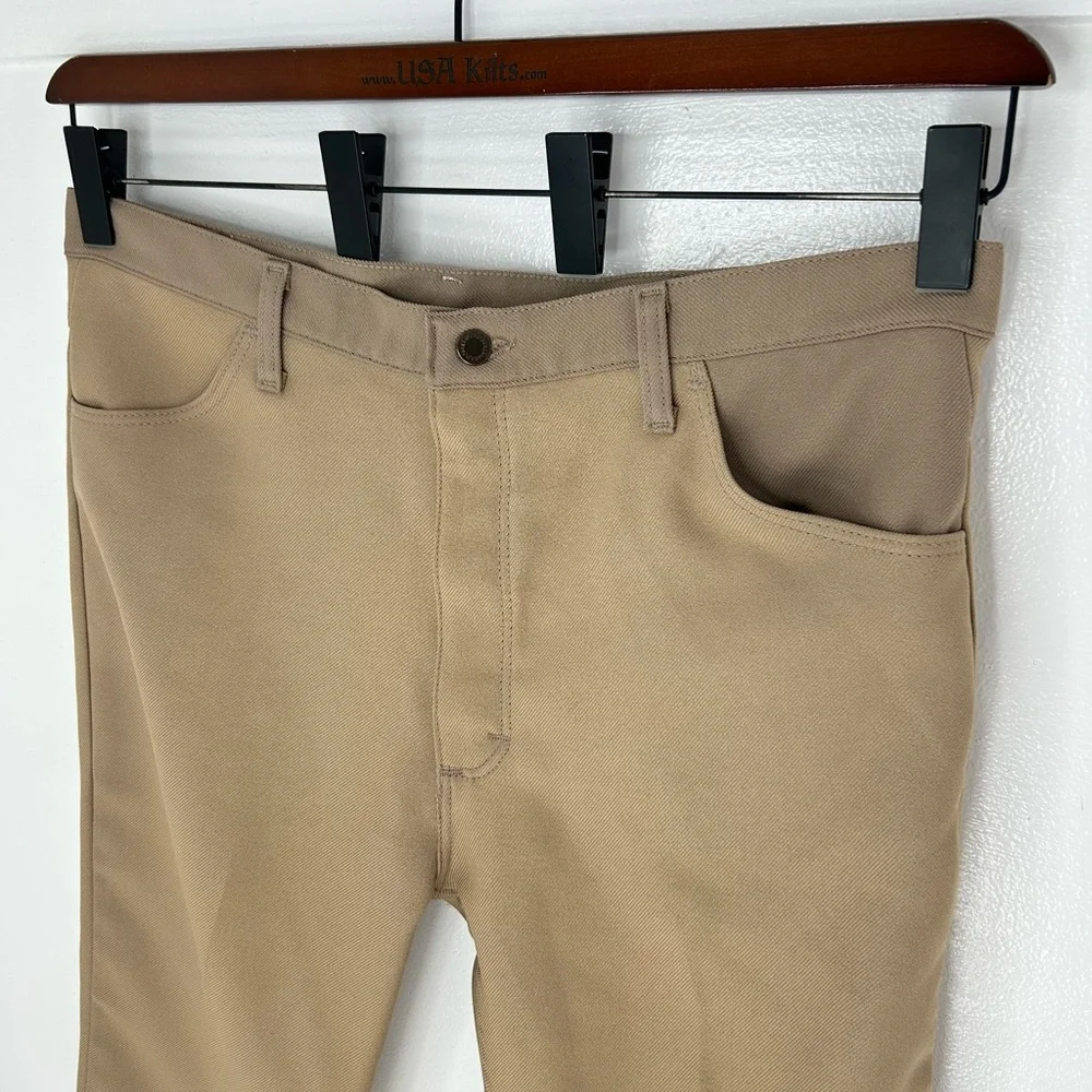 Wrangler Vintage 90's Tan Polyester Pants Size 39x29 (Tag 40x29) USA Made‎ 82TN